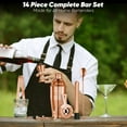 thumbnail image 6 of Touch of Mixology 14 Piece Stainless Steel Bartender Kit Includes Cocktail Shaker (Rose Gold), 6 of 8