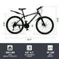 thumbnail image 5 of 26" Mountain Bike for Men/Women, 24 Speed Shimano Twist Shifting, Front Suspension, Comfort Saddle Red/White/Blue/Green, 5 of 11