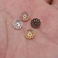 thumbnail image 4 of U8MO 500 pcs Filigree Flower 9mm Bead Caps End Caps for Craft DIY Jewelry Making-Silver, 4 of 9