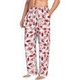 thumbnail image 6 of Logiee Red Football Print Pajama Pants for Men,Men’s Pajama Bottoms,Mens PJ Pants with Pockets & Button Fly-Medium, 6 of 6
