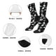 thumbnail image 5 of Balery Black White Leaves Calcetas Largas con Estampado para Hombre y Mujer – Suaves y Transpirables, Talla Única (US 5-11), 5 of 6