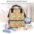 thumbnail image 5 of Xecao Herb Of Burger print Large Capacity Nappy Bag is a multi-functional waterproof travel backpack, perfect as a nursing bag or mummy backpack for women, 5 of 6