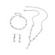 thumbnail image 2 of Delicate Collarbone Necklace Bracelet And Earrings Jewelry Set Sweet Lights Luxuries Gift, 2 of 7