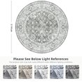 thumbnail image 2 of Boho Vintage Round Rug ft- Faux Wool Dreely Washable Area Rug Small Distressed Throw Rugs Floor Carpet for Door Mat Entryway Bedrooms Laundry (Round - ; Diameter Border ), 2 of 7