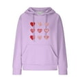 thumbnail image 6 of Under $5 Hoodies for Women Winter Womens Plus Size Hooded Sweatshirt Casual Loose Pocket Soft Knitted Pullover Hoodies Tops Fashion Heart Graphics Sweatshirt Sweater, 6 of 6