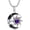 02-Feb-Amethyst, variant on 925 Sterling Silver Sun and Moon Pendant with 12 Birthstone Necklace Black Gothic Jewelry Gifts for Women
