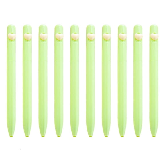 Giaone 10pcs Love Heart Ballpoint Pen Oil Pen 1.0mm Stationery Pen Writing Pen