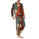 thumbnail image 2 of Fotbe Rusty Rocket Launch Pijama de Hombre con Estampado de Manga Larga, Conjunto de 2 Piezas, Ropa de Dormir Suave y Cómoda con Bolsillos-XX-Large, 2 of 7