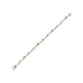 thumbnail image 2 of Gem Stone King 925 Sterling Silver Yellow Citrine and Moissanite and White Lab Grown Diamond Bracelet for Women (2.22 Cttw, Gemstone November Birthstone, Round 4MM, 7 inch), 2 of 6