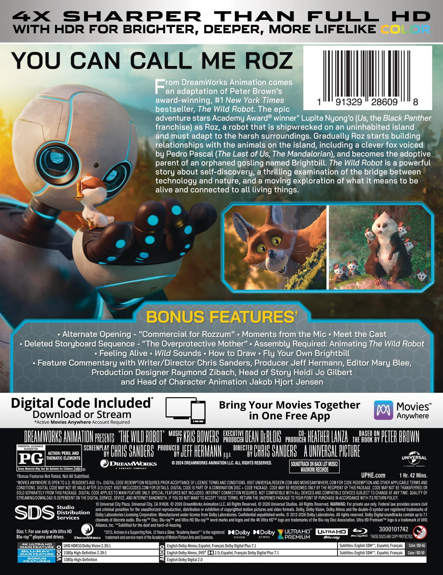 The Wild Robot (Steelbook) (4K Ultra HD), Family, DreamWorks