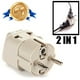 thumbnail image 1 of Enchufe adaptador de corriente europeo Orei tipo E/F, 1 of 2