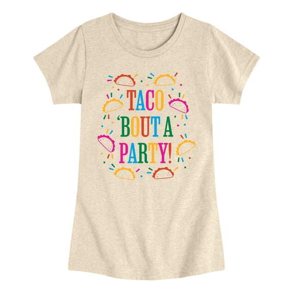 Instant Message - Taco Party Fitted Short Sleeve Graphic T-Shirt
