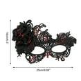 thumbnail image 2 of Unique Bargains 1 Pce Masque de Fête Rose Phénix Noir Rouge Dentelle, 2 of 5