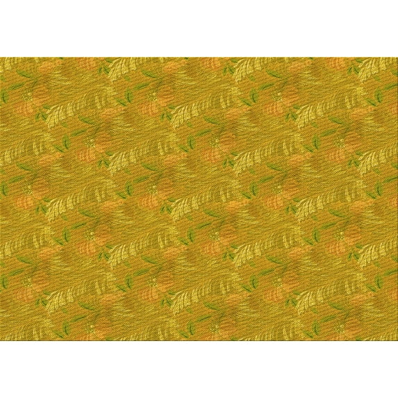 Ahgly Company Indoor Rectangle Patterned Deep Yellow Area Rugs, 4' x 6'