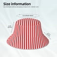 thumbnail image 3 of Balery Red And White Stripes Sombreros para el sol para hombre y mujer, sombrero de pescador con UPF 50+, 3 of 6