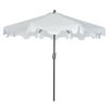 LivEditor 96" White Sun Shade Octagon Beach Umbrella with Button Tilt and Crank Lift