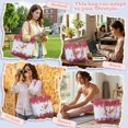thumbnail image 6 of XYZCANDO Snowman Printed Quilted Handle Tote Bag Large Capacity Winter Holiday Casual Shoulder Purse for Christmas Shopping Travel Daily Use, 6 of 7