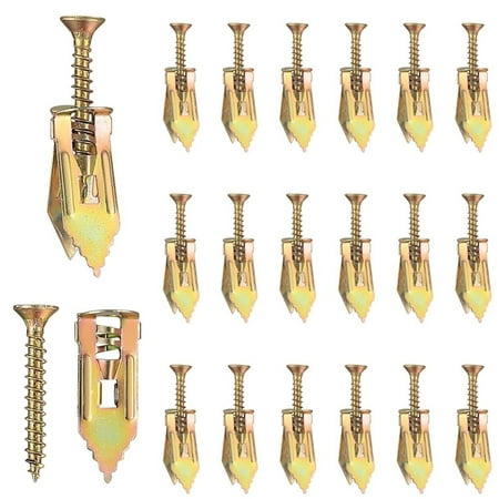 

2024 New Self-Drilling Anchors Screws Self Drilling Anchors With Screws 50pc 12 X 40mm Anchors And Screws Kit Heavy Duty Anchors No Dril