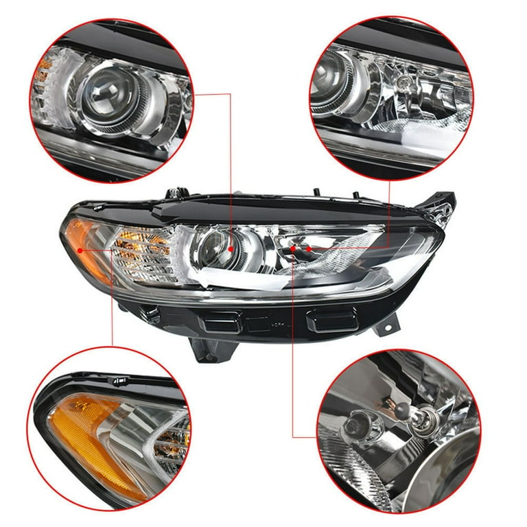 Headlight Assembly Fit for Ford Fusion 2013 2014 2015 2016 (Passenger Right  Side), 13-16 Fusion Headlamp Housing Assembly