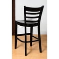 thumbnail image 4 of Ladderback Counter Stool Black with wood seat, 4 of 5