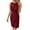 Red, variant on Womens Short Dresses Summer Casual Daily Sleeveless Crew Neck Solid Color Hollow Tank Dresses with Button Green L