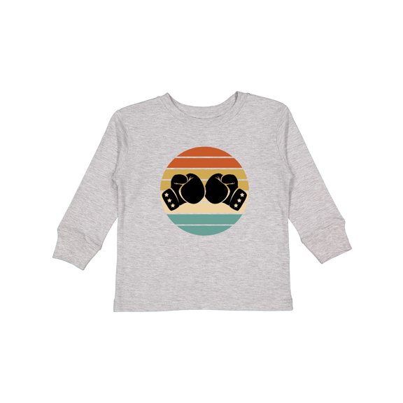 Inktastic Kickboxing Boxing Gloves Boys or Girls Long Sleeve Toddler T-Shirt