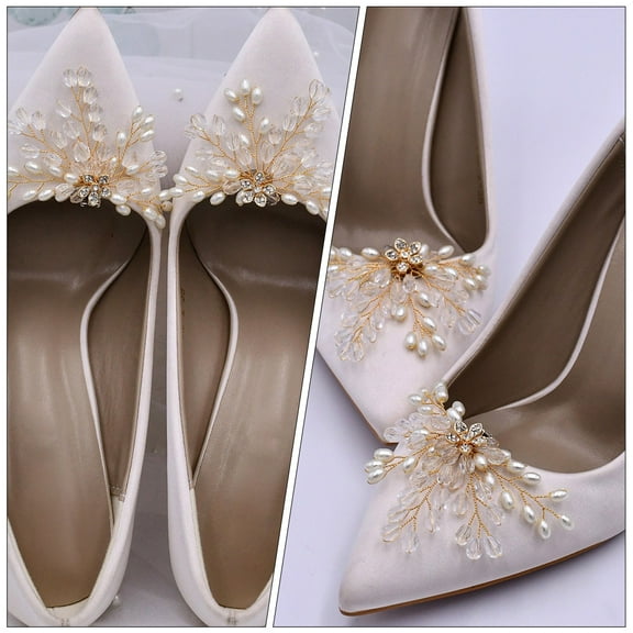 VERDANVERSE Shoe Embellishments Wedding Square Crystal 1 Pair