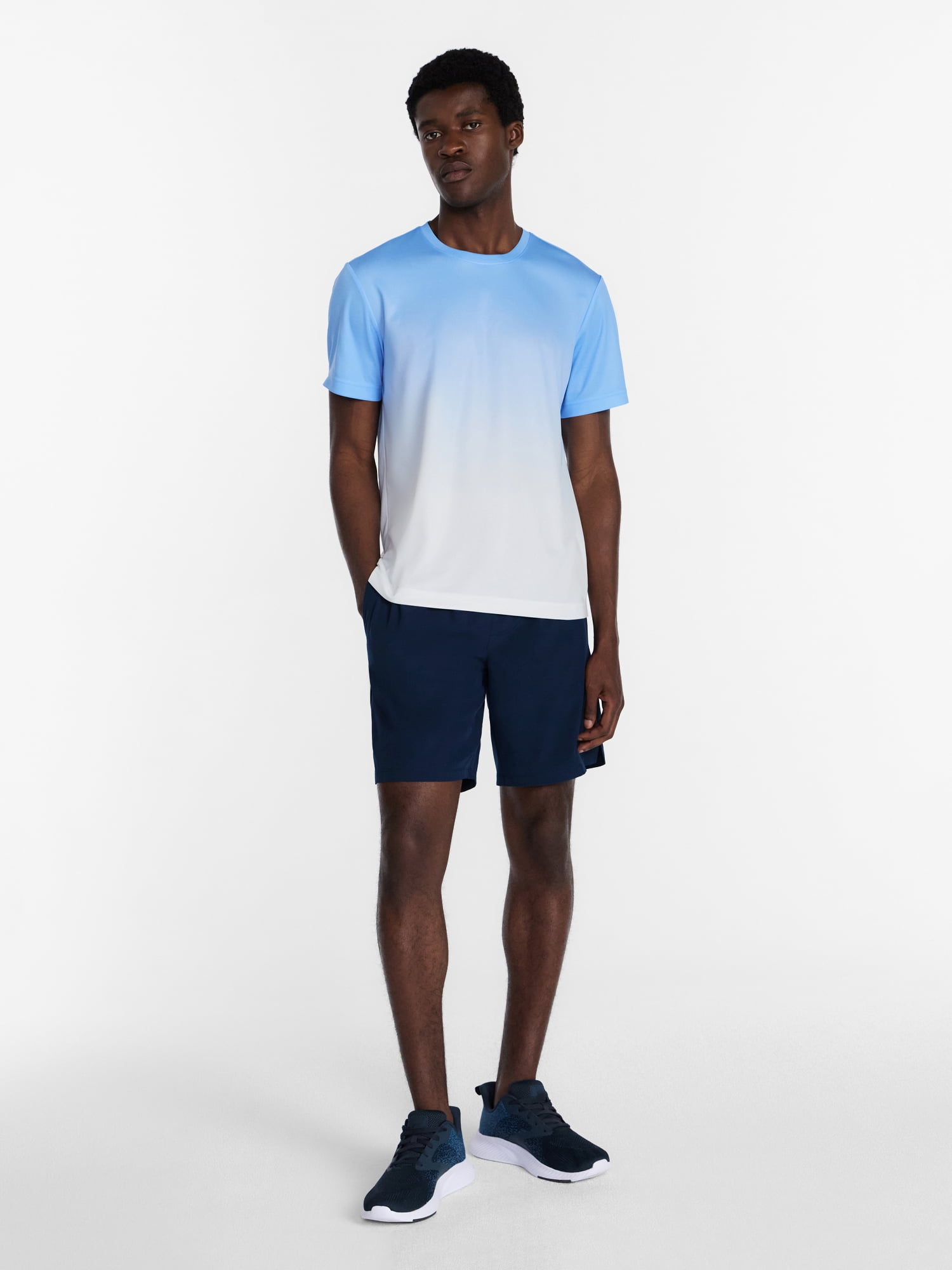 Athletic Works Men's and Big Men's Ombre Mesh Tee, Sizes XS-4XLT