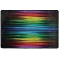 thumbnail image 4 of SKYSONIC Rainbow Multicolored Glitter Stripes Non-Slip Area Rug, Neon Bling Floor Carpet Comfort Floor Mats Decor for Indoor Front Porch Living Room Bedroom Kitchen, 36"x24", 4 of 5