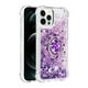 thumbnail image 2 of Funda para iPhone 12 Pro con Brillo Líquido Flotante, Purpurina, Parachoques y Anillo Giratorio Soporte, 2 of 5