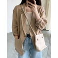 thumbnail image 3 of Womens Linen Blazer Casual Long Sleeve Lightweight Spring Summer Jackets, 3 of 6