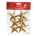 thumbnail image 3 of 6Pcs Gold Ornaments for Christmas Tree 3.15 Inch Bethlehem Star Ornament 8 Point Gold Glitter Stars Ornaments 3D Hollow Stars Hanging Pendant for Decoration Xmas Party, 3 of 6