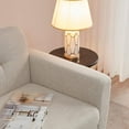 thumbnail image 3 of Tbfit 67" W Loveseat Sofa, Mid Century Modern Decor Love Seat Couches for Living Room, Button Tufted Upholstered Small Couch for Bedroom, Solid and Easy to Install Love Seats Furniture, Cream Beige, 3 of 7