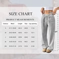 thumbnail image 3 of TEMOFON Wide Leg Sweatpants for Women Casual High Waisted Baggy Drawstring Workout Pants with Pockets Fashion Joggers Athletic Pants, 3 of 9