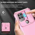 thumbnail image 2 of Dteck for Motorola Moto G Power 2021 Case with Screen Protector, Slide Camera Protector Phone Case with Built-in Stand Shockproof Rugged Bumper for Motorola Moto G Power 2021,Pink, 2 of 7