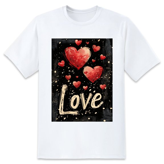 Basic Oversize Tees For WomenLove Loose Boyfriend Shirts Casual Blouse round neck