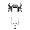 thumbnail image 1 of Juego de comedor en miniatura perfke con candeliere 1:12 para niño, 1 of 9