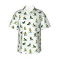 thumbnail image 2 of Goofa Cute Avocado Yoga Hawaiian Shirt for Men, Unisex Summer Beach Casual Short Sleeve Button Down Shirts,Aloha Tropical Floral print shirt-Small, 2 of 9
