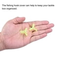 thumbnail image 5 of Uxcell Plastic Fishing Hook Bonnets Treble Hook Covers Fit for 1,2,3, Fluorescent Yellow 50 Pack, 5 of 6