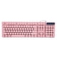 thumbnail image 5 of Teclado para juegos USB redondo 104 teclas retroiluminadas ergonómicas pies plegables teclas multimedia teclado con cable para computadora portátil de escritorio rosa, 5 of 5
