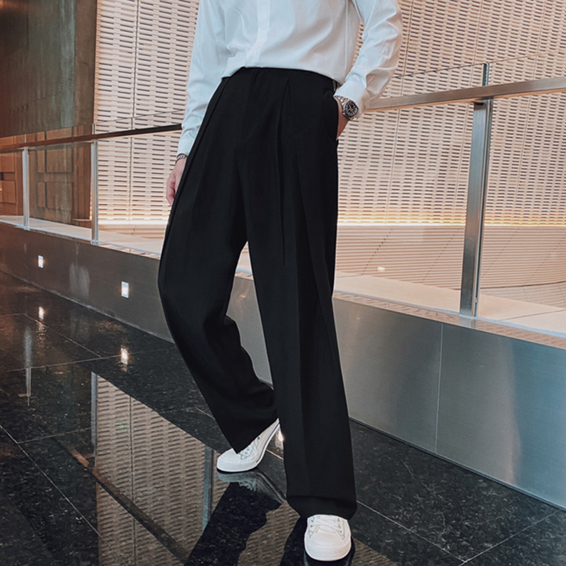 INCERUN Men's Korean Straight Trousers 