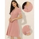 thumbnail image 2 of Vestido elegante para mujer con cuello Peter Pan con volantes Rosa S, 2 of 5