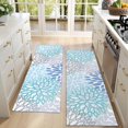 thumbnail image 4 of Kitchen Rugs Sets Of 2,Blue Floral Leaf Pattern Anti Fatigue Kitchen Mat Rugs Non Slip Washable,Decorative Kitchen Floor Mats for Kitchen,Sink,Laundry,17"X47", 4 of 5