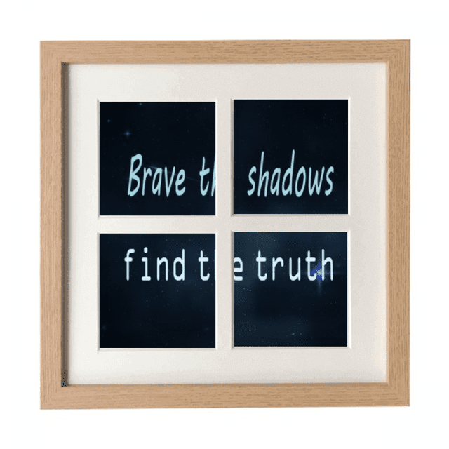 Valor de la sombra para descubrir la verdad Pantalla de escritorio de pared de marco 4 aperturas