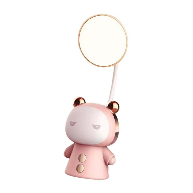 Lámpara de escritorio LED, 3 modos de luz nocturna, luces de escritorio, iluminación de oficina, lámpara de lectura USB Rosa