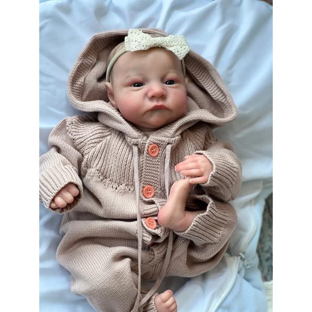 AGGZK Realistic Reborn Baby Dolls Girl Lifelike Newborn Boy Doll 19 Inch Real Looking Soft Vinyl