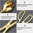 thumbnail image 4 of 2 Packs Serving Tongs, 10inch Buffet Tongs for Kitchen Cooking, Stainless Steel Salad Tongs Serving Utensils for Wedding Party Catering (Gold), 4 of 6