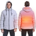 thumbnail image 5 of Abrigo de hombre Abrigo calefactable para hombre Chaquetas calientes eléctricas USB Sudadera con capucha gruesa de invierno para deportes al aire libre Banco de energía no incluido 1 1, 5 of 5