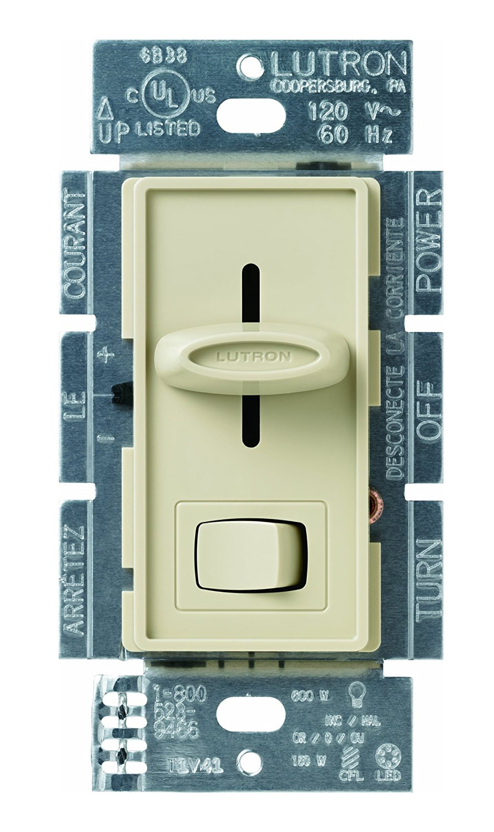 Lutron SCL-153PH-IV Ivory Skylark® C.L Slide Dimmer Switch - Walmart