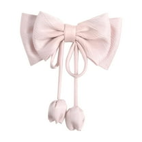 DefiDgd Bow Curtain Tiebacks,Bowknot Decorative Curtain Strap,for Home Bedroom Offices Dining Rooms Wedding Party Decoration(Beige)